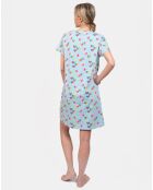 Chemise de nuit Clémentine bleue
