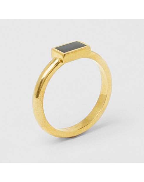 Bague Dona doré noir