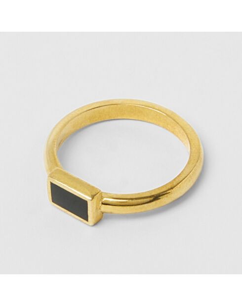Bague Dona doré noir