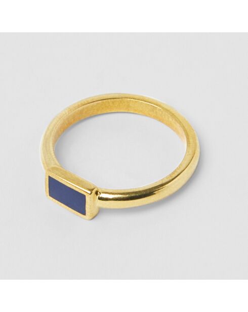 Bague Dona doré bleu foncé