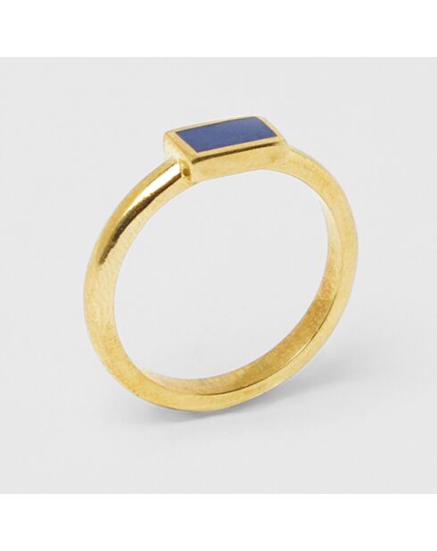 Bague Dona doré bleu foncé