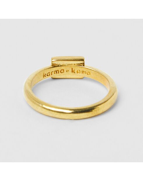 Bague Dona doré bleu foncé