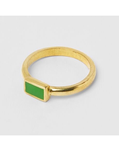 Bague Dona doré vert