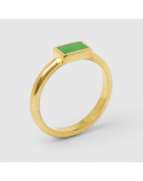 Bague Dona doré vert
