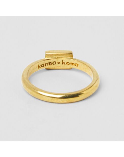 Bague Dona doré vert