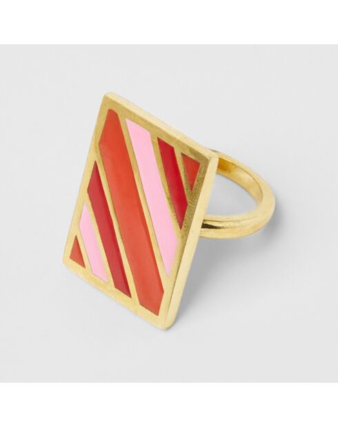 Bague Rainbow doré rose