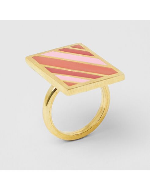 Bague Rainbow doré rose