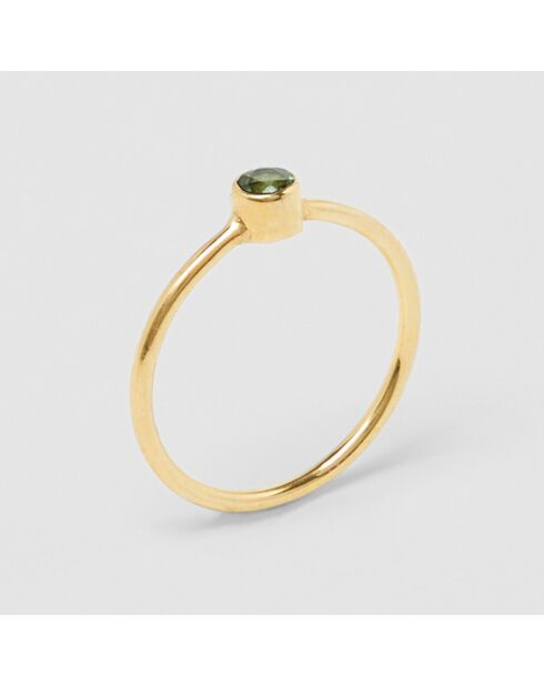 Bague Mini doré vert