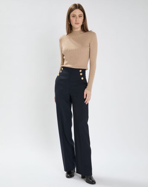 Pantalon en Laine mélangée Pilar nocturne
