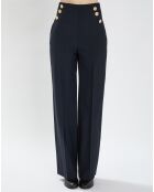 Pantalon en Laine mélangée Pilar nocturne