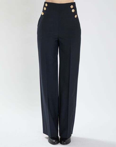 Pantalon en Laine mélangée Pilar nocturne