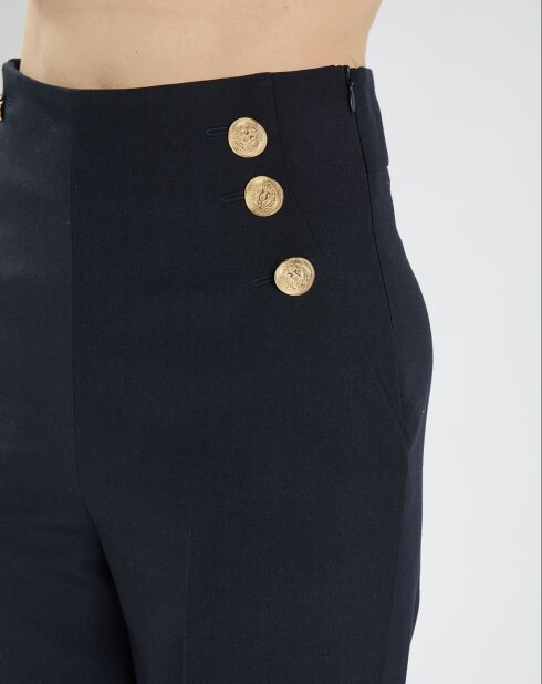 Pantalon en Laine mélangée Pilar nocturne