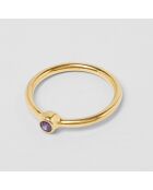 Bague Mini doré violet