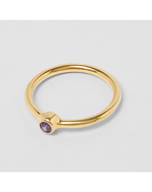 Bague Mini doré violet