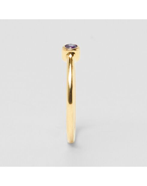 Bague Mini doré violet