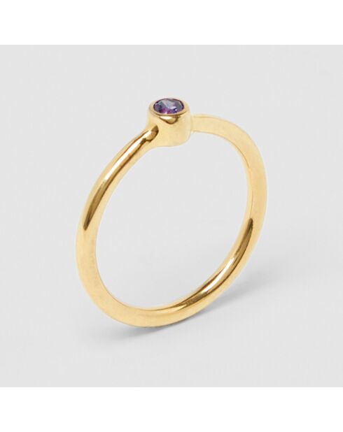 Bague Mini doré violet