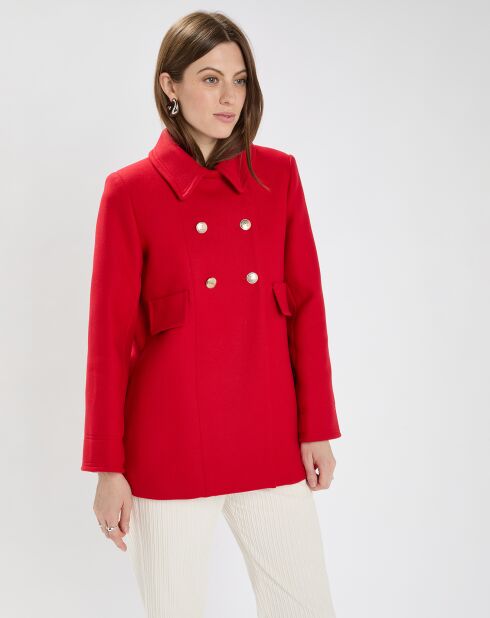 Manteau en Laine mélangée Marc rouge