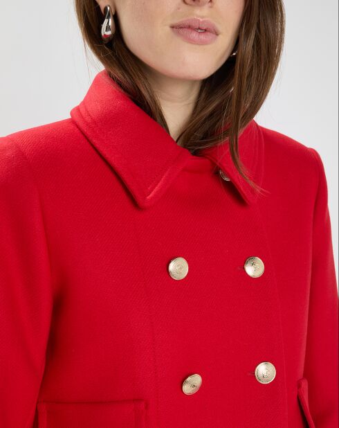 Manteau en Laine mélangée Marc rouge