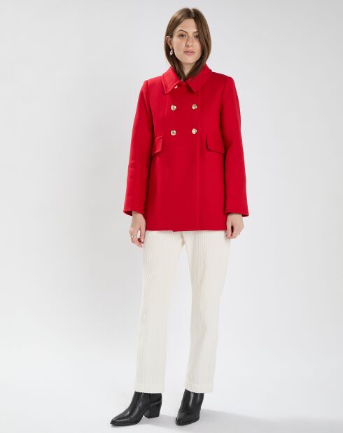 Manteau en Laine mélangée Marc rouge