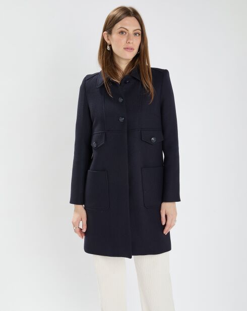 Manteau en Laine mélangée Maja nocturne