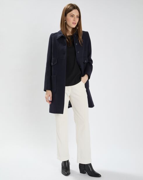 Manteau en Laine mélangée Maja nocturne