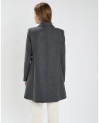 Manteau en Laine mélangée Marin gris chiné