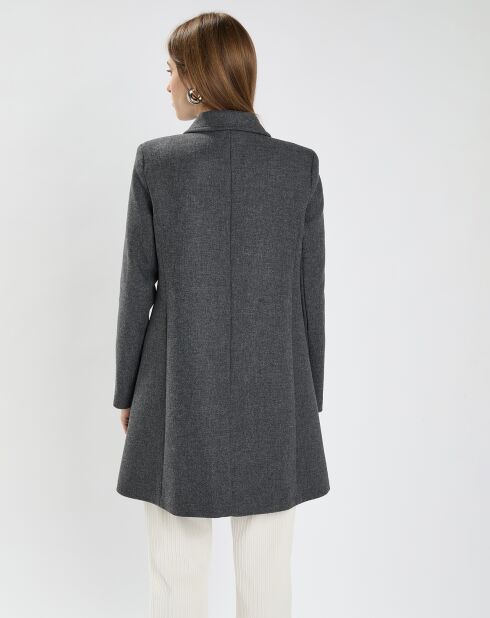 Manteau en Laine mélangée Marin gris chiné