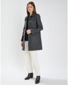 Manteau en Laine mélangée Marin gris chiné