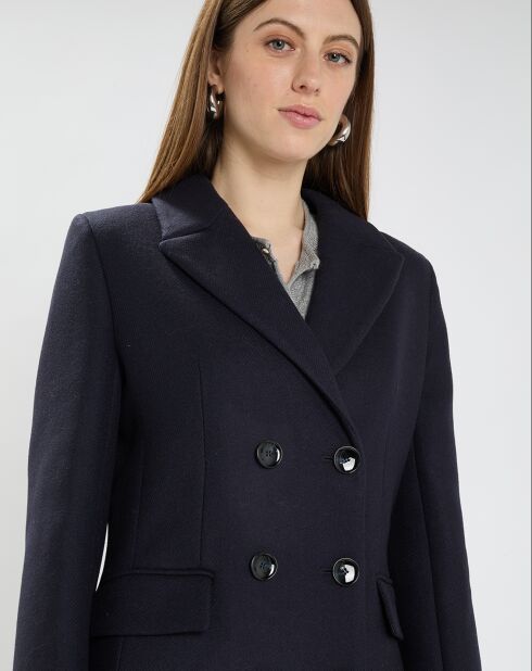Manteau en Laine mélangée Marzia nuit