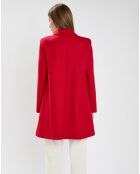 Manteau en Laine mélangée Marin rouge