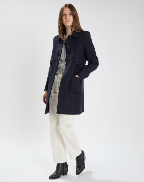 Manteau en Laine mélangée Maja nuit