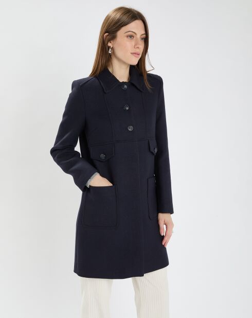Manteau en Laine mélangée Maja nuit