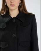 Manteau en Laine mélangée Marin noir