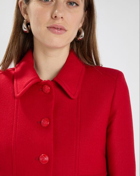 Manteau en Laine mélangée Maja rouge