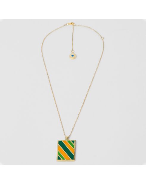 Collier Rainbow doré vert