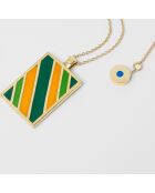 Collier Rainbow doré vert
