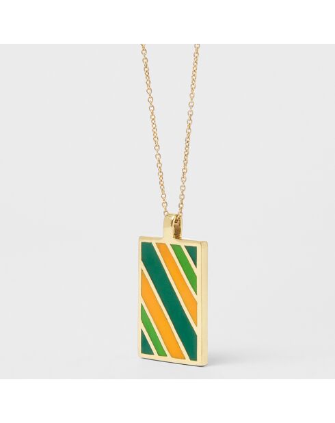 Collier Rainbow doré vert