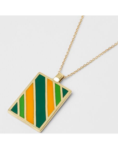 Collier Rainbow doré vert