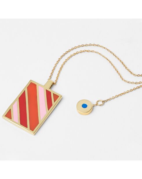 Collier Rainbow doré rose