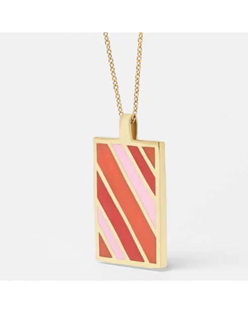 Collier Rainbow doré rose