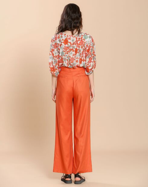 Pantalon Félicie orange