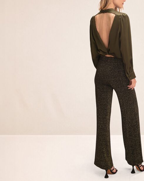 Pantalon Grease doré