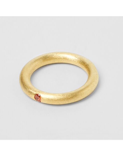 Bague Sin doré mat orange