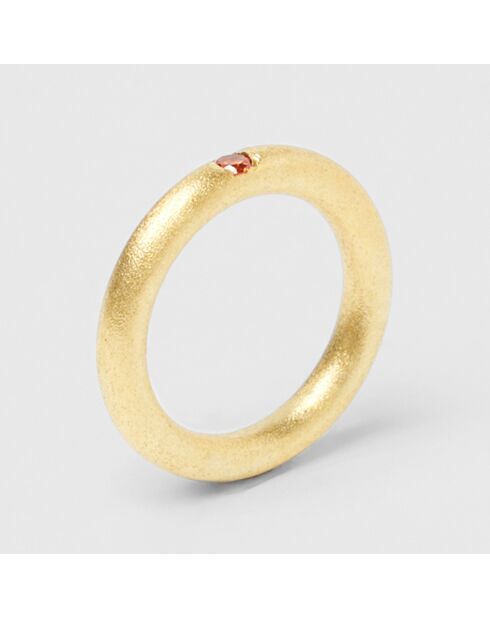 Bague Sin doré mat orange