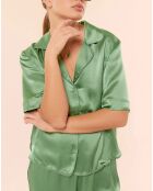 Chemise Harry 100% soie matcha