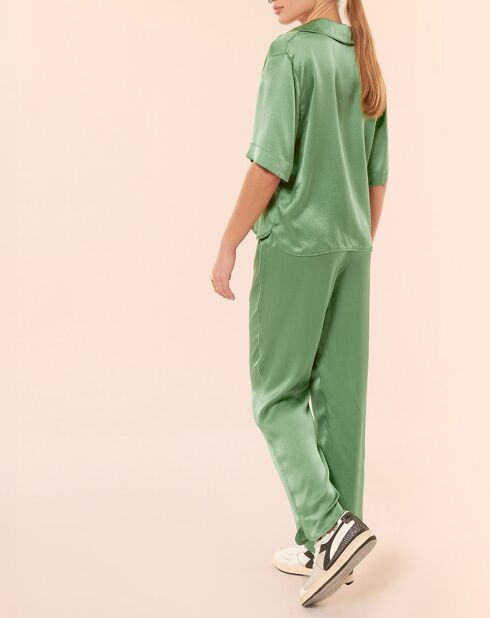Chemise Harry 100% soie matcha