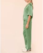 Chemise Harry 100% soie matcha
