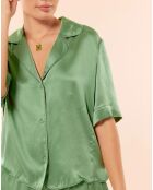 Chemise Harry 100% soie matcha