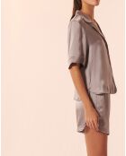 Chemise Harry 100% soie lilas