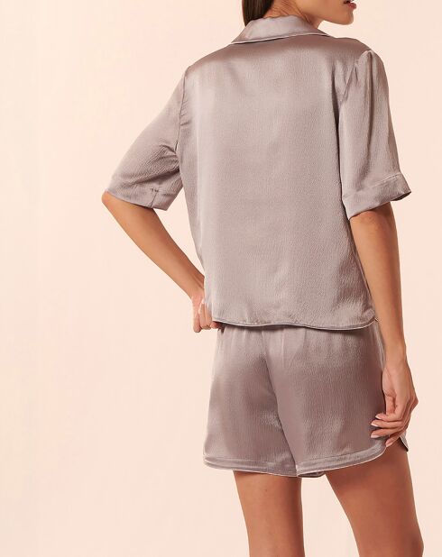 Chemise Harry 100% soie lilas